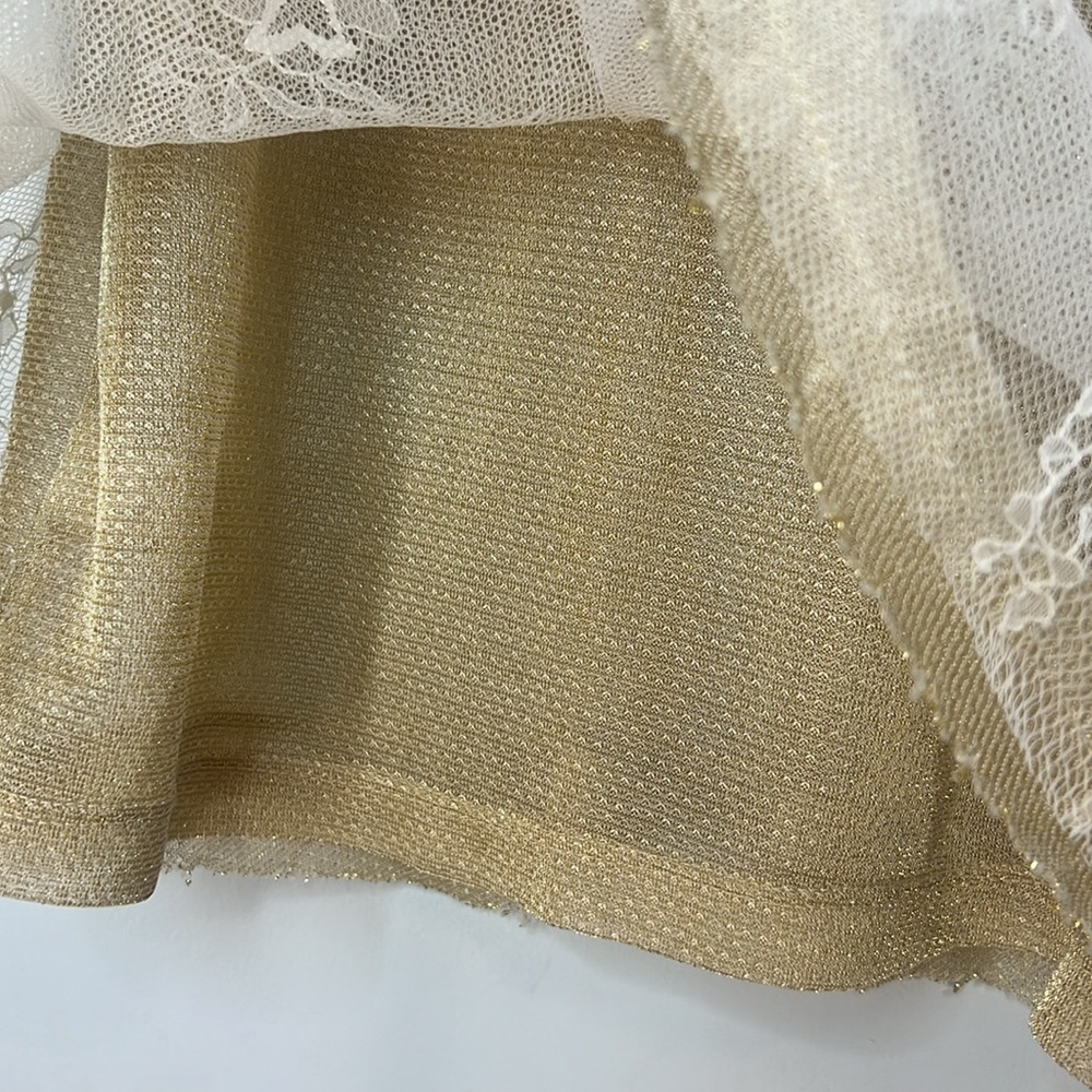 C.C Outlaw Anthropologie Women's Vintage 2009 Lace Sleeveless Top Neutral Cream - Picture 6 of 7